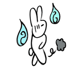 Brush pen rabbit2 sticker #6162535