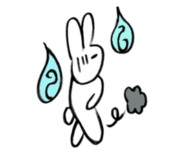 Brush pen rabbit2 sticker #6162535