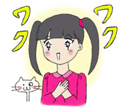 Showa girl and a cat sticker #6162788