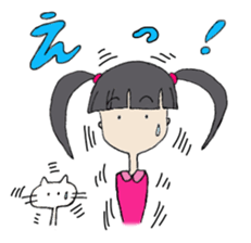 Showa girl and a cat sticker #6162789