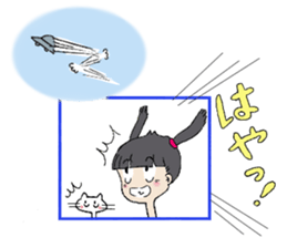 Showa girl and a cat sticker #6162791