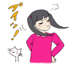Showa girl and a cat sticker #6162794