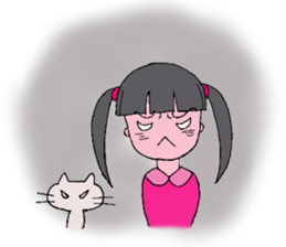 Showa girl and a cat sticker #6162796