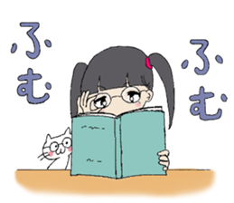 Showa girl and a cat sticker #6162804