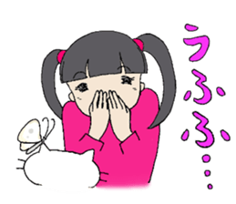 Showa girl and a cat sticker #6162809