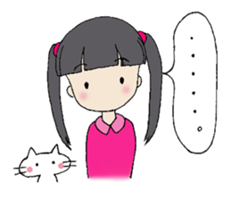 Showa girl and a cat sticker #6162815