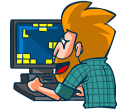 Hipster Gamedev sticker #6164301