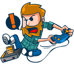 Hipster Gamedev sticker #6164302