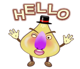 Funny garlic star sticker #6165456