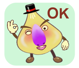 Funny garlic star sticker #6165459