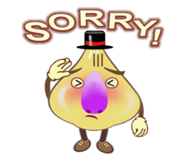 Funny garlic star sticker #6165461