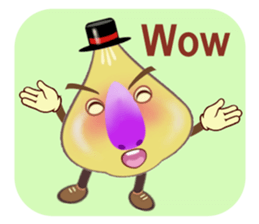 Funny garlic star sticker #6165465