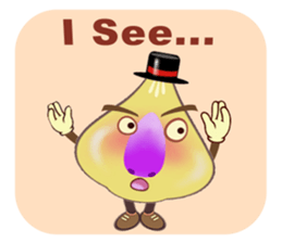 Funny garlic star sticker #6165476