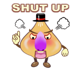 Funny garlic star sticker #6165477