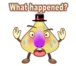 Funny garlic star sticker #6165480