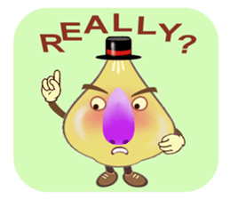 Funny garlic star sticker #6165481