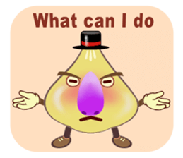 Funny garlic star sticker #6165484