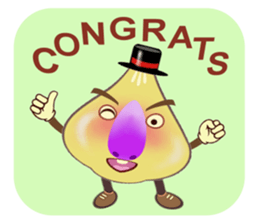 Funny garlic star sticker #6165489