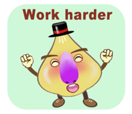 Funny garlic star sticker #6165491