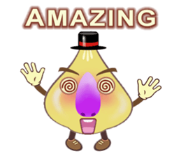 Funny garlic star sticker #6165493