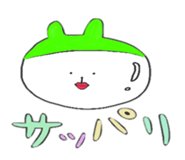 Rabbit and white girl sticker #6167223