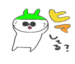 Rabbit and white girl sticker #6167224