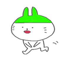 Rabbit and white girl sticker #6167225