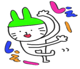 Rabbit and white girl sticker #6167226