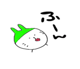 Rabbit and white girl sticker #6167229