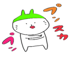 Rabbit and white girl sticker #6167230