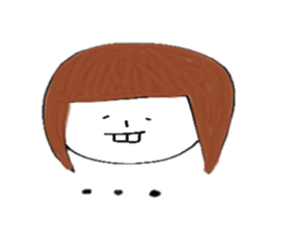 Rabbit and white girl sticker #6167241