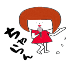 Rabbit and white girl sticker #6167249