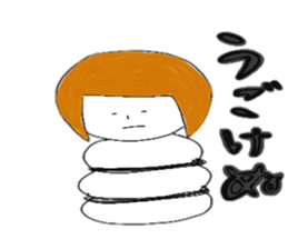 Rabbit and white girl sticker #6167251