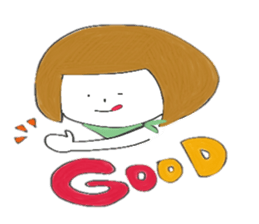 Rabbit and white girl sticker #6167252