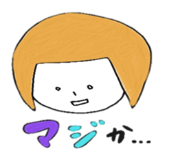 Rabbit and white girl sticker #6167253