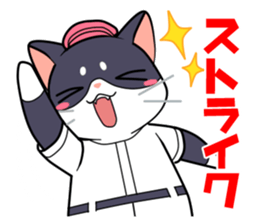 The cat which plays baseball sticker #6167623