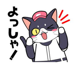 The cat which plays baseball sticker #6167626