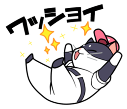 The cat which plays baseball sticker #6167632