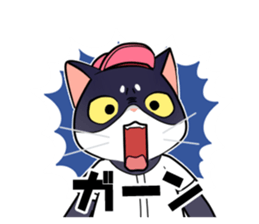 The cat which plays baseball sticker #6167638