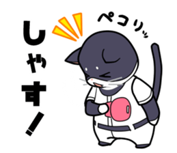 The cat which plays baseball sticker #6167640