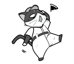 The cat which plays baseball sticker #6167652