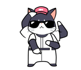 The cat which plays baseball sticker #6167655