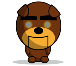 Black Eyebrows Bear 8 sticker #6169336