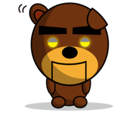 Black Eyebrows Bear 8 sticker #6169337