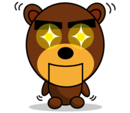 Black Eyebrows Bear 8 sticker #6169338