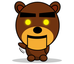 Black Eyebrows Bear 8 sticker #6169339