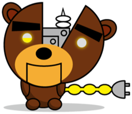 Black Eyebrows Bear 8 sticker #6169342