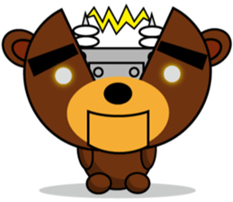 Black Eyebrows Bear 8 sticker #6169343