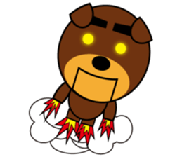 Black Eyebrows Bear 8 sticker #6169344