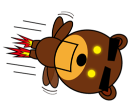 Black Eyebrows Bear 8 sticker #6169346